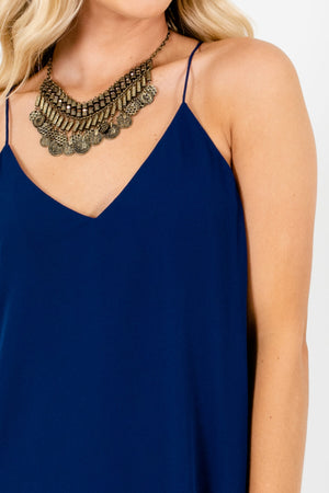 Navy Blue Affordable Online Boutique Tops for Women