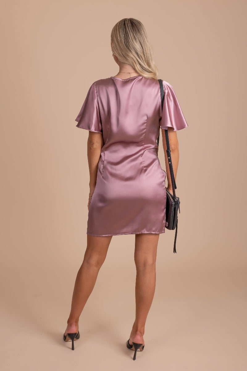 satin mini dress for special occasions