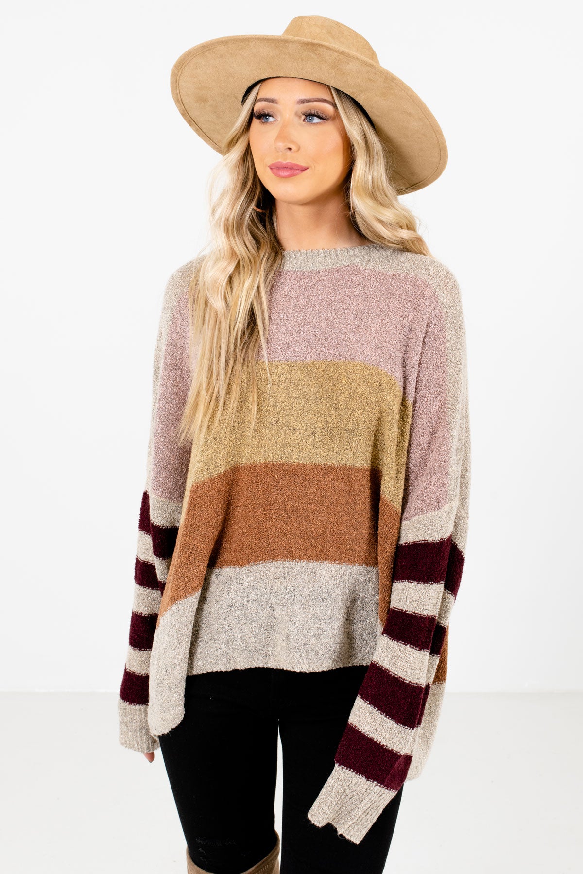 Women's Beige Warm and Cozy Boutique Sweater
