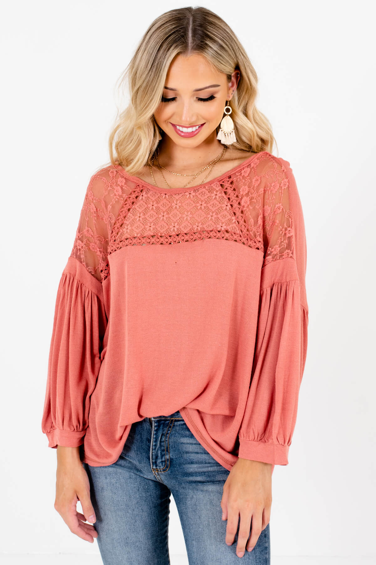 Pink Cute Everyday Outfit Boutique Tops for Women