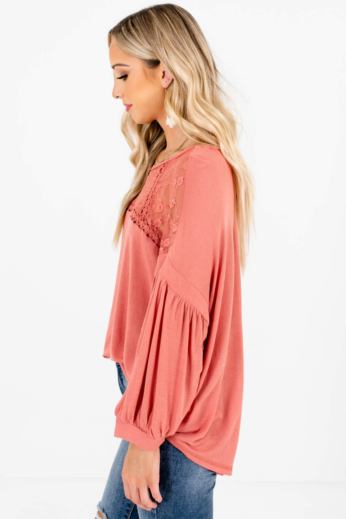 Women's Pink Oversized Fit Boutique Tops