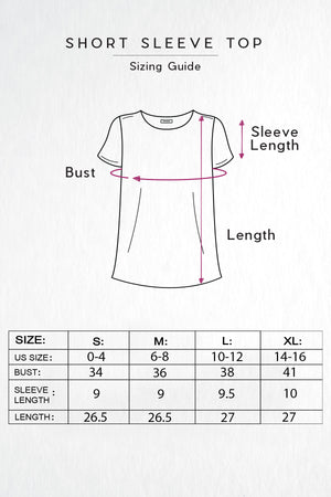 Short Sleeve Top Sizing Guide