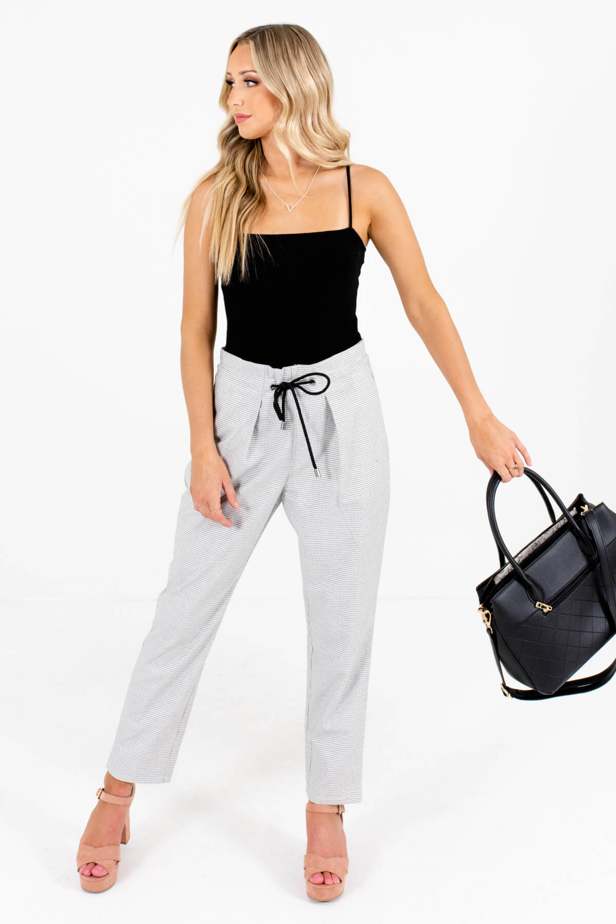 White Cute and Comfortable Boutique Pants for Women