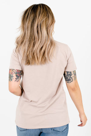 Women's Taupe Brown "Take Me to The Desert" Lettering Boutique Tee
