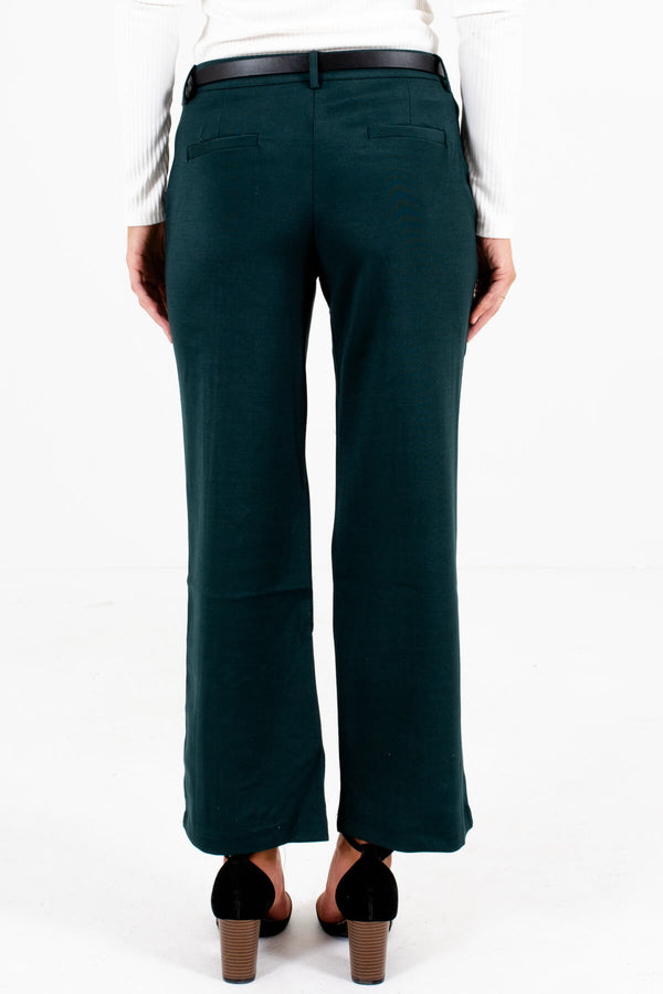 Dark teal pants top