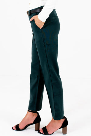 Dark Teal Forest Green Business Casual Pants and Slacks