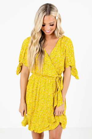 Women's Yellow Cute and Comfortable Boutique Mini Dress