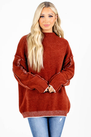 Rust Cute and Comfortable Boutique Sweaters for Women