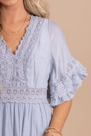 women's summer mini dress crochet detailing sundress