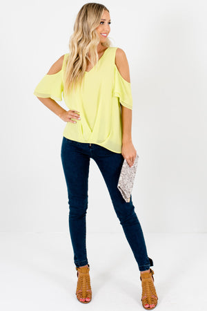 Neon Green Cute and Comfortable Boutique Tops for Women