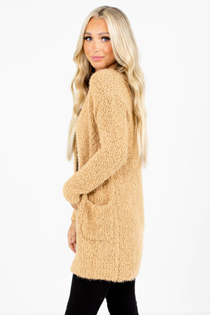 Yellow Popcorn Knit Boutique Cardigans for Women
