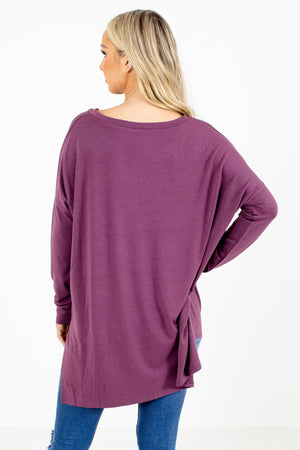 Women's Purple Relaxed Fit Boutique Top