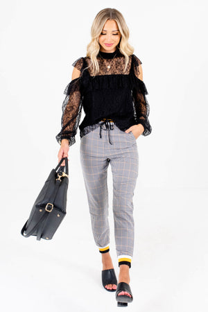 Women's Black Boutique Pants with Pockets