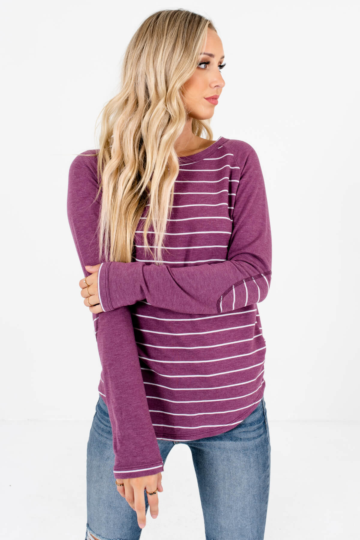 Purple Warm and Cozy Boutique Tops for Women