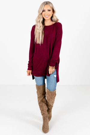 Women's Burgundy Fall and Winter Boutique Clothing