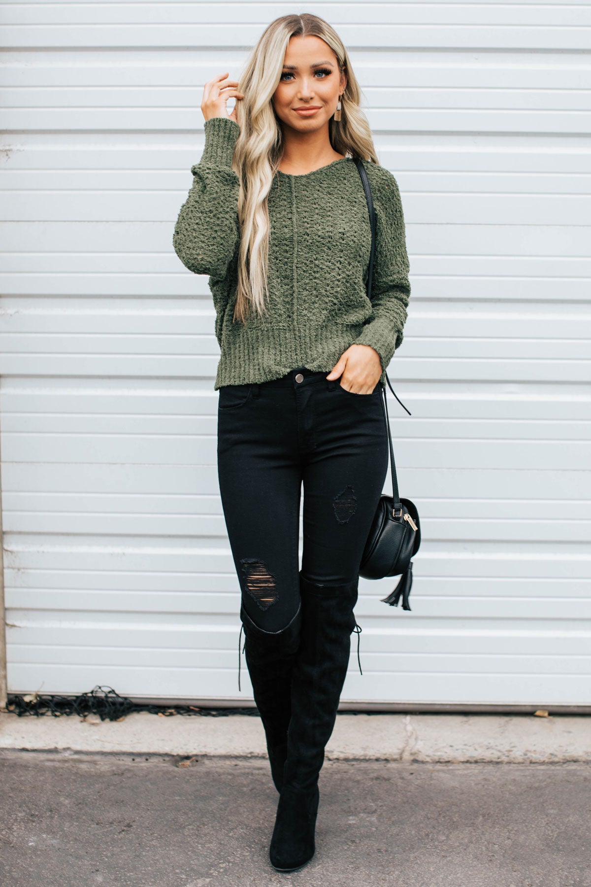 Fall Boutique Sweater with Long Sleeves