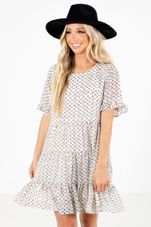 Women's Cream Cute and Comfortable Boutique Dress