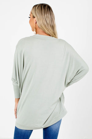 Women's Oversized Cardigan in Solid Sage Green