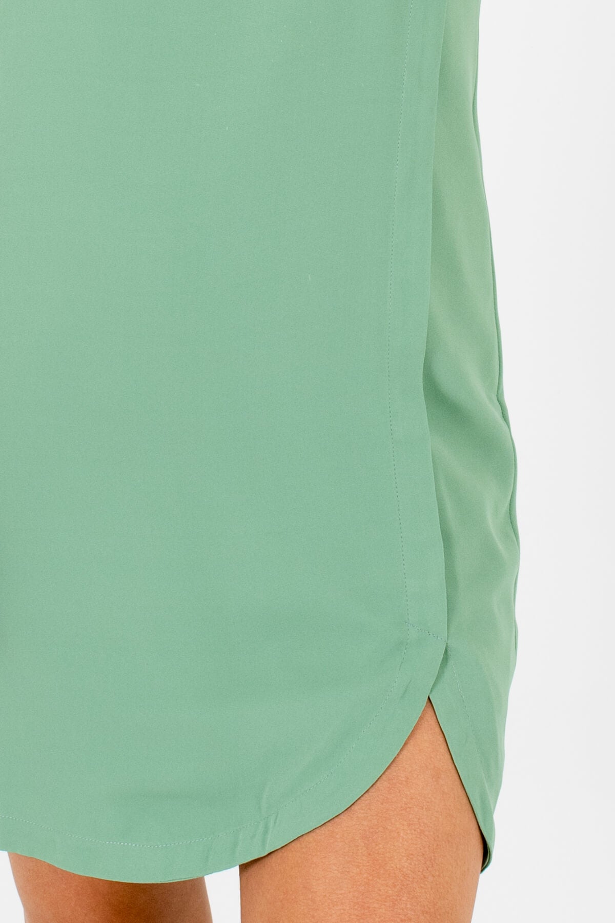 Green Asymmetrical Seam Mini Dresses Affordable Online Boutique
