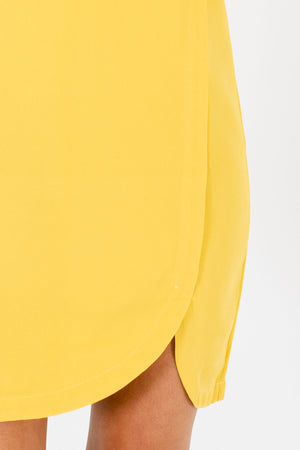 Chartreuse Yellow Asymmetrical Boutique Mini Dresses for Women