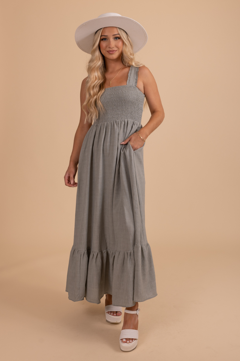 All about love sales light grey maxi dress