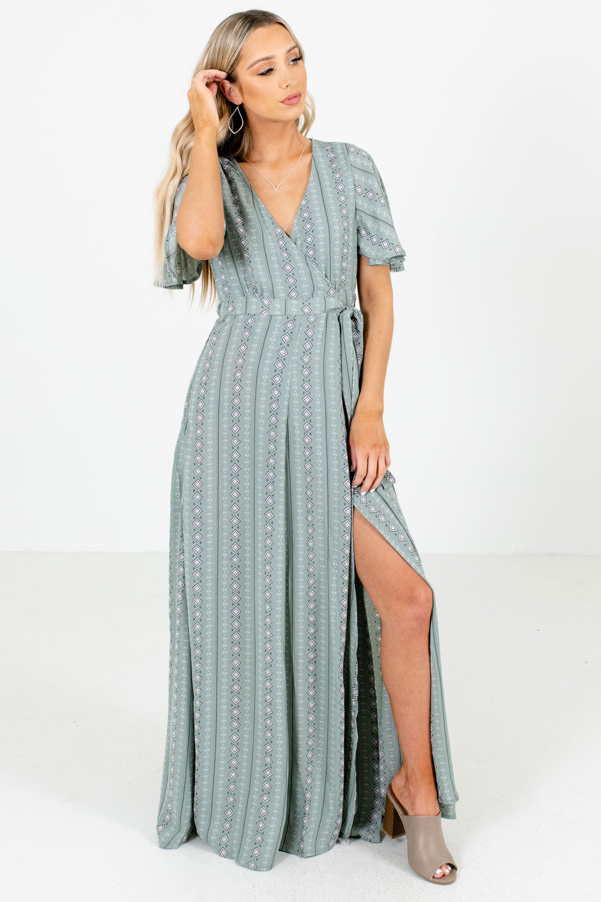 Why Wait Patterned Maxi Dress | Boutique Maxi Dresses for Women - Bella ...