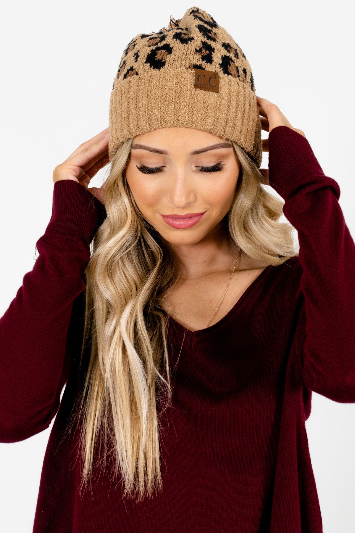 Women's Brown Warm and Cozy Boutique Beanie Hats