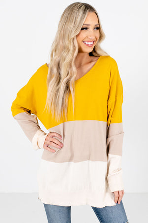 Mustard Cute and Comfortable Boutique Sweaters for Women