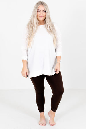 Women's Brown Warm and Cozy Boutique Leggings