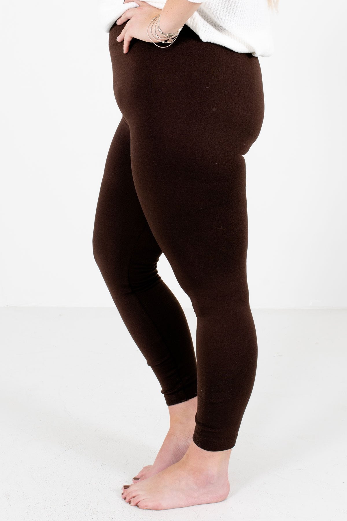 Brown Soft High-Quality Boutique Leggings for Women