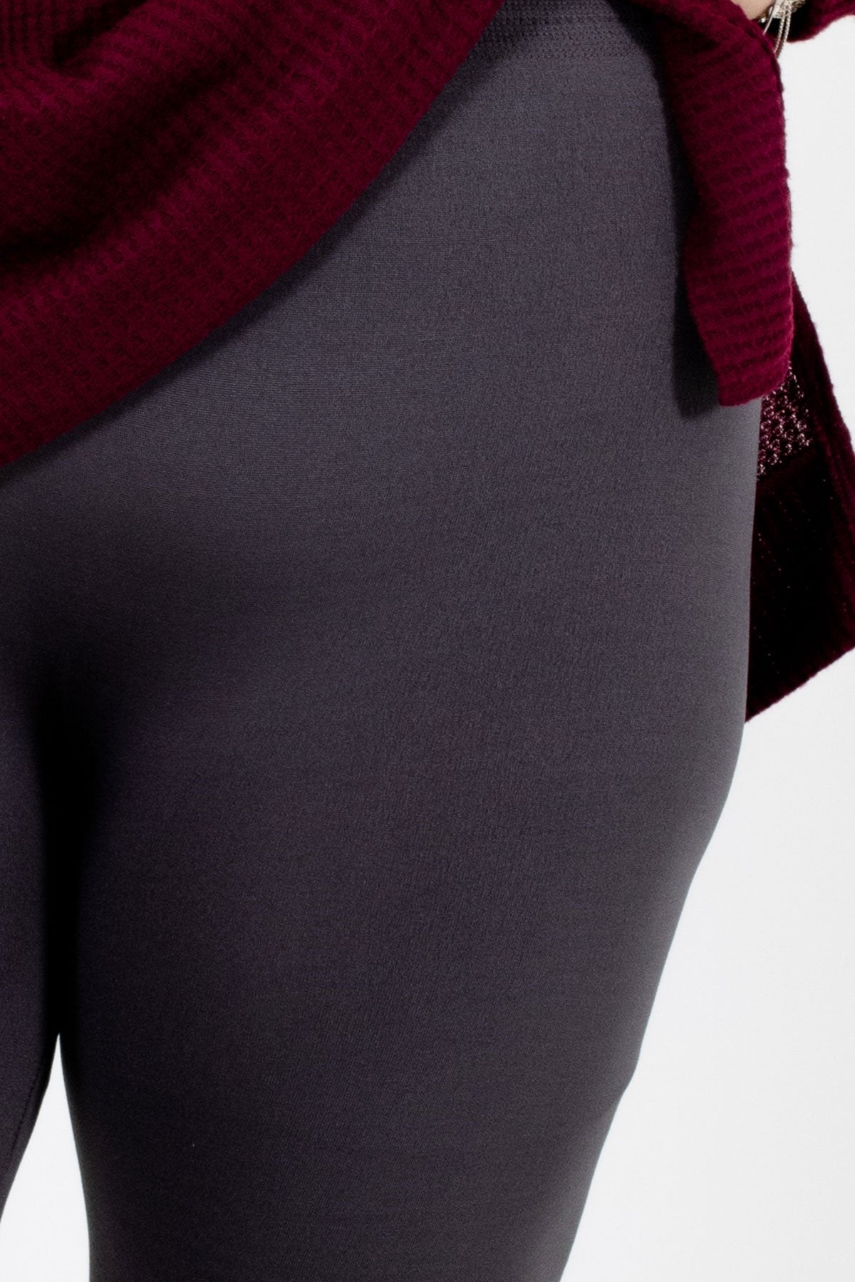 Women's Gray Fleece-Lined Boutique Leggings
