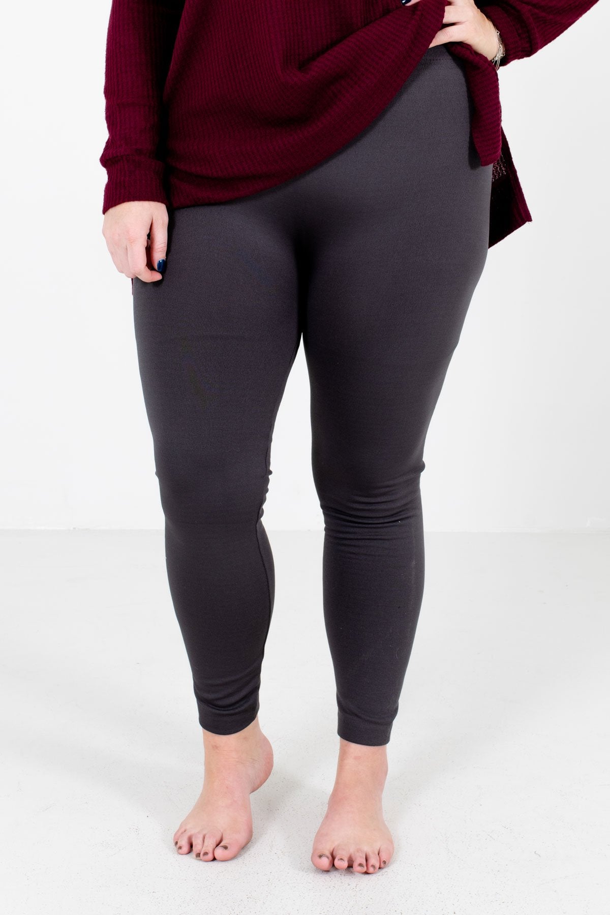 Women's Gray Warm and Cozy Boutique Leggings