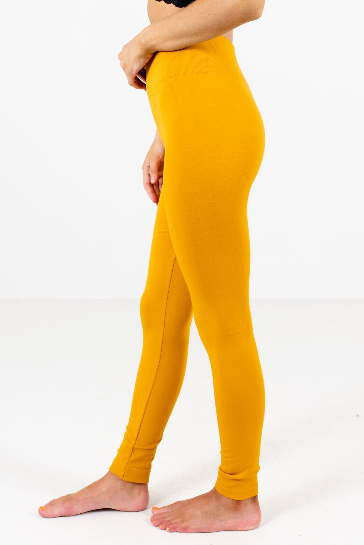 Mustard Yellow Skinny Fit Boutique Leggings for Women
