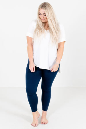 Navy Blue Soft High-Quality Boutique Leggings for Women