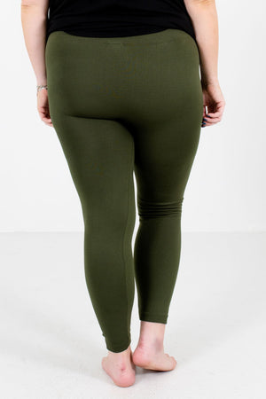 Olive Green Cute and Comfortable Boutique Leggings for Women
