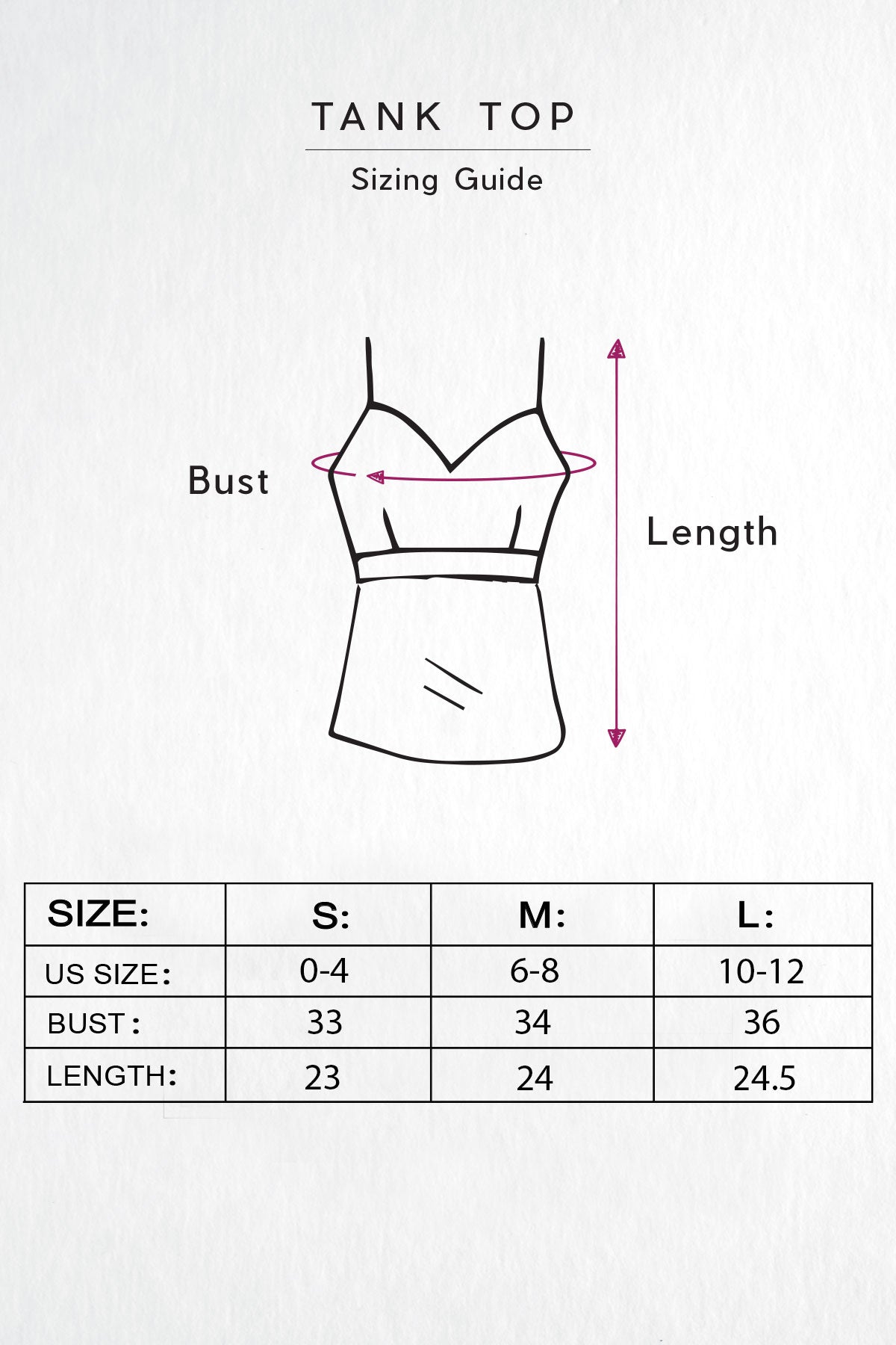 Tank Top Sizing Guide