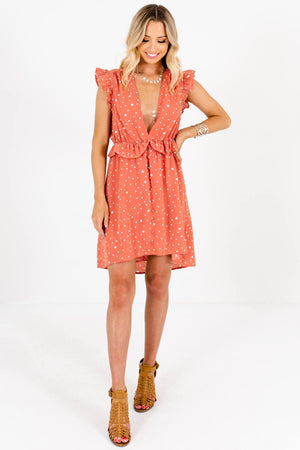Pink Cream Polka Dot Ruffle Mini Dresses Affordable Online Boutique
