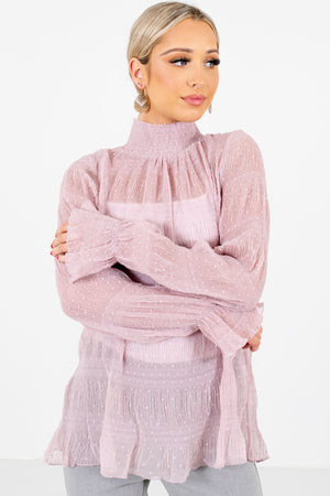 Pink Virago Sleeve Style Boutique Blouses for Women