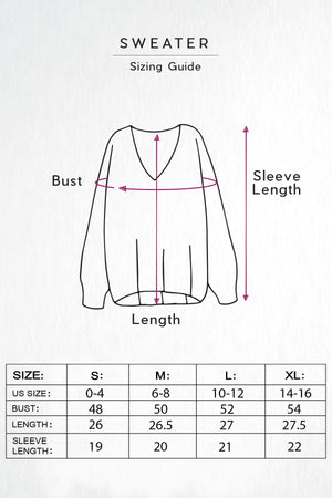 sweater sizing guide