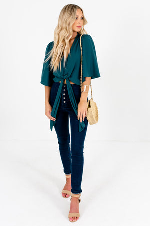 Women's Emerald Green Fall and Winter Boutique Clothing