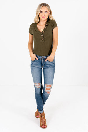 Women's Olive Green Fall and Winter Boutique Clothing