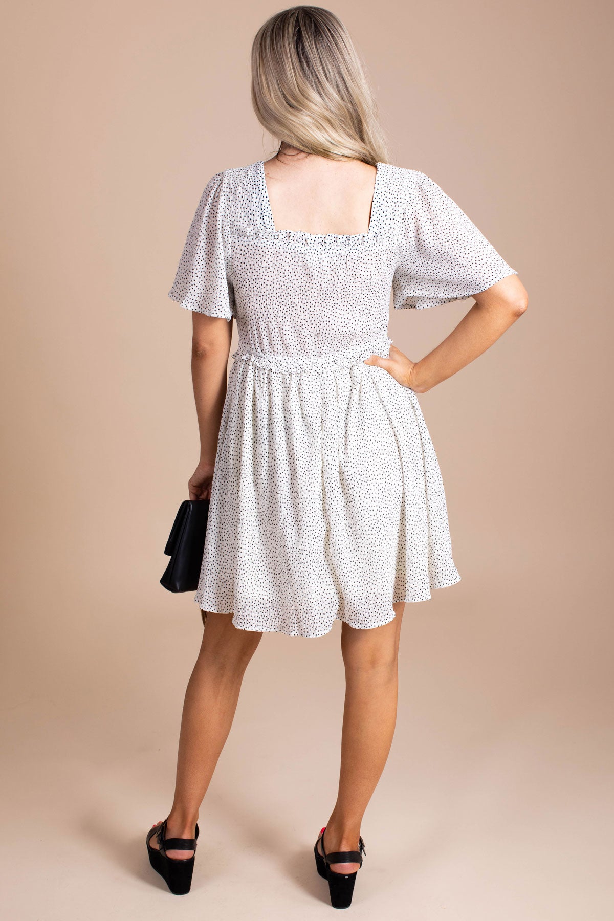 White Smocked boutique Dress