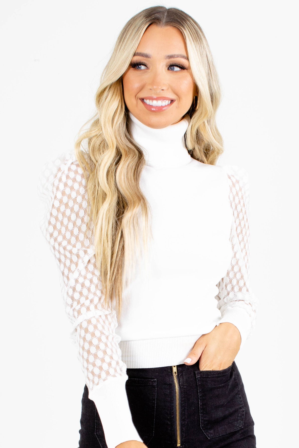 Arm Candy Textured Sleeve Top