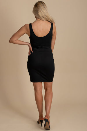 Choose Joy V-Neck Mini Dress - Black