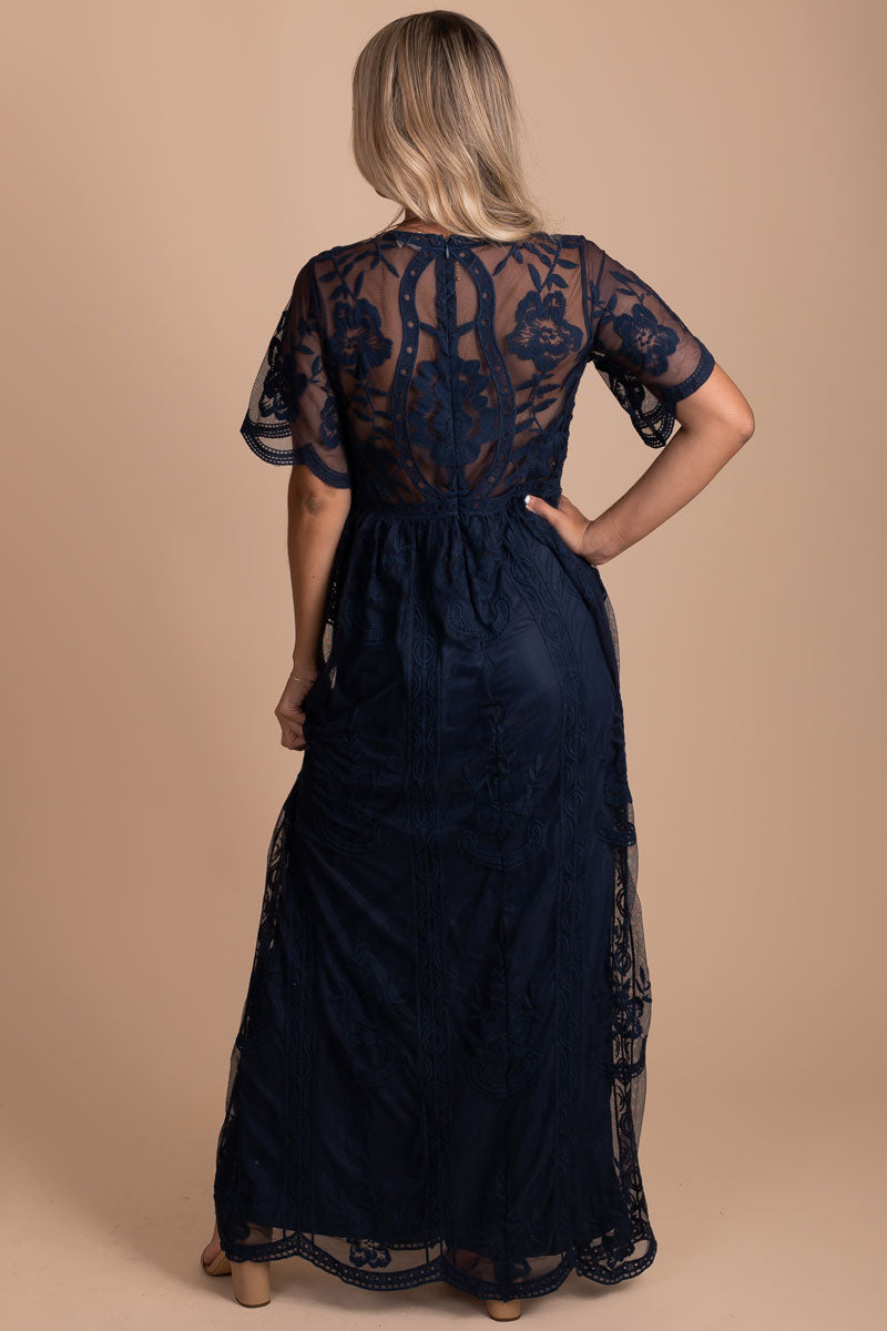 Boutique Women's Dark Blue Maxi Dress