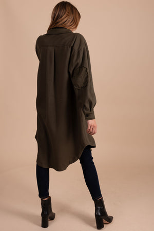 Central Park Button Front Shacket