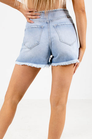 boutique women's distressed detailing shorts