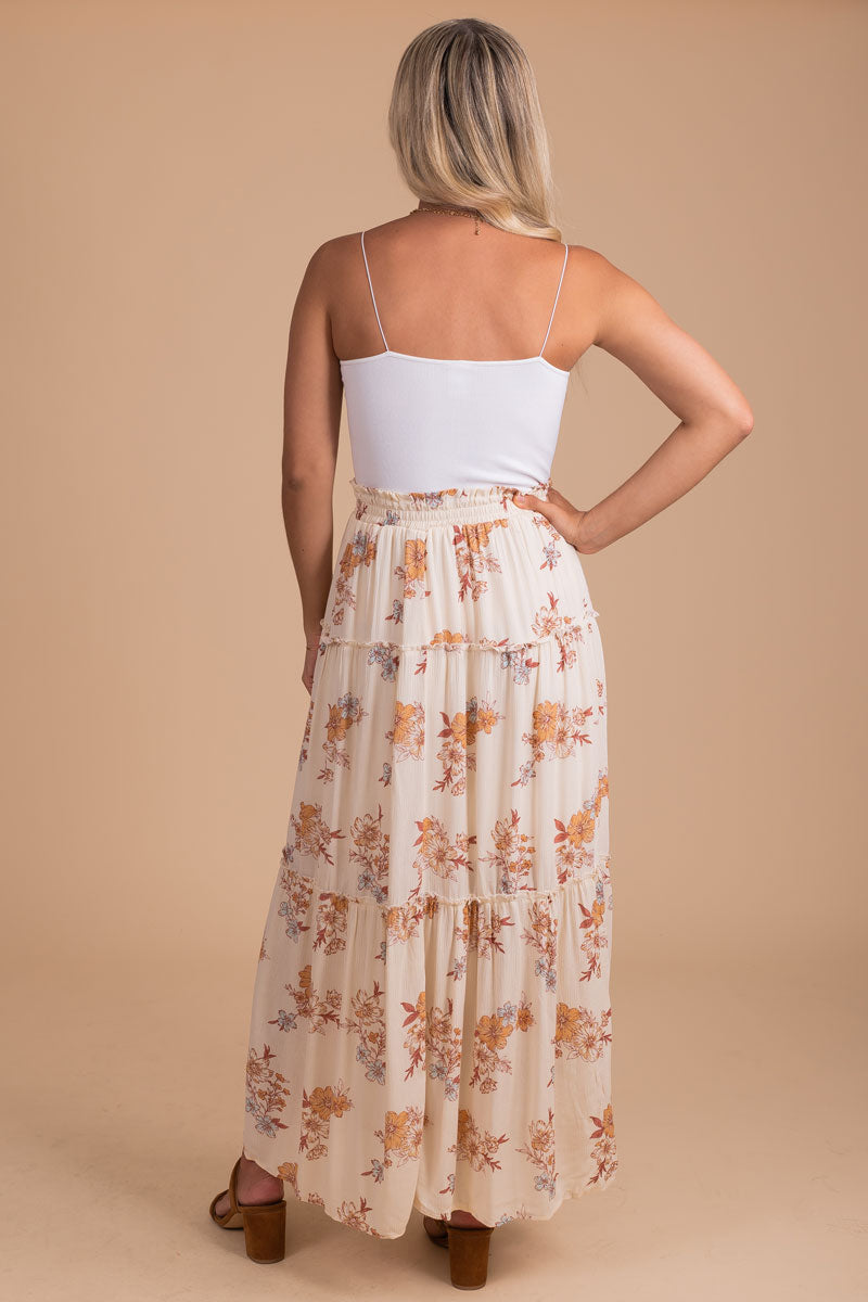 women's flowy summer maxi skirt