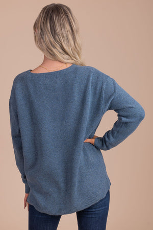 dark blue sweater for winter