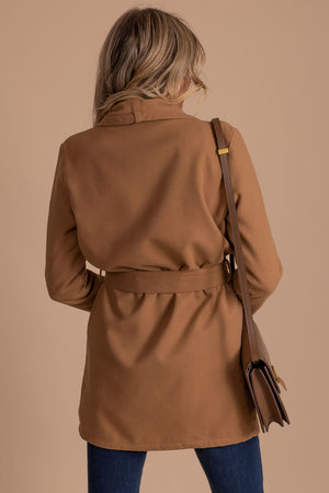 boutique brown coat for fall and winter